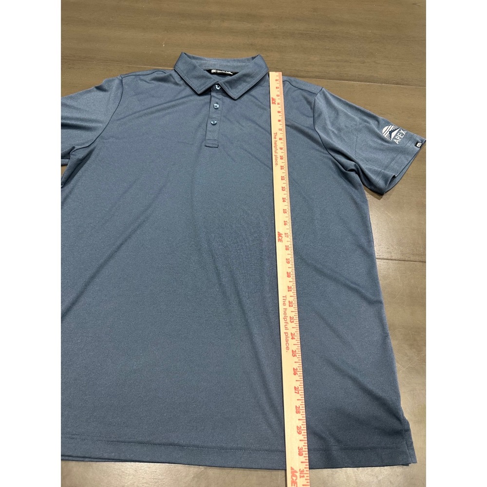 Travis Mathew Mens Blue Short Sleeve Polo Shirt Apex Logo XL 1MU410 - Picture 5 of 10